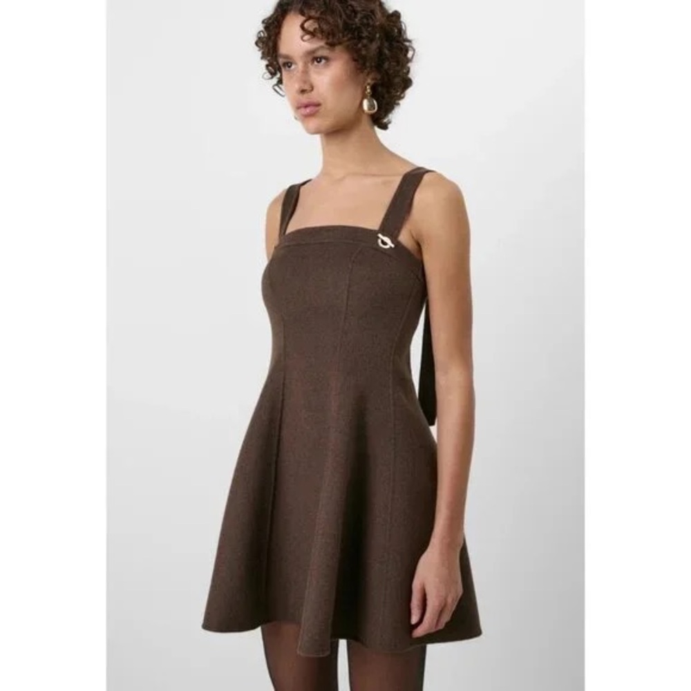 Gap x Cult Gaia Square Neckline Wool Mini Dress